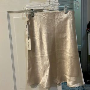 Never worn Aritzia babaton mini silk slip skirt.